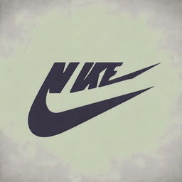 A Nike logo with a grunge effect, designed for screen printing