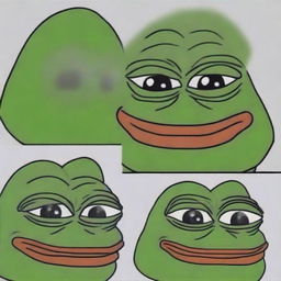 Create an image of a cat styled in the manner of Pepe the Frog