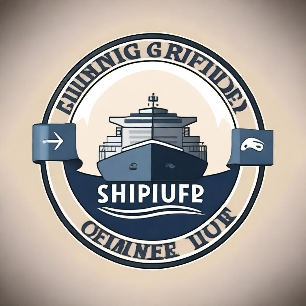 A professional and modern cover design for the shipping company ShippinGuide