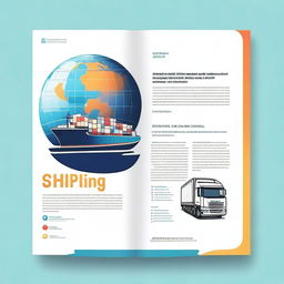 A professional and modern cover design for the shipping company ShippinGuide