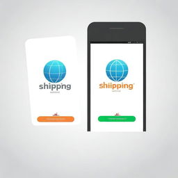 Create a logo for the mobile application of the shipping company ShippingGuide, which delivers goods all over the world