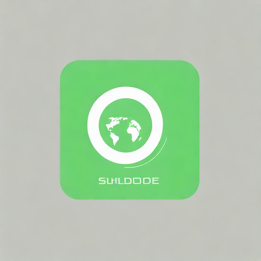 Create a logo for the mobile application of the shipping company ShippingGuide, which delivers goods all over the world