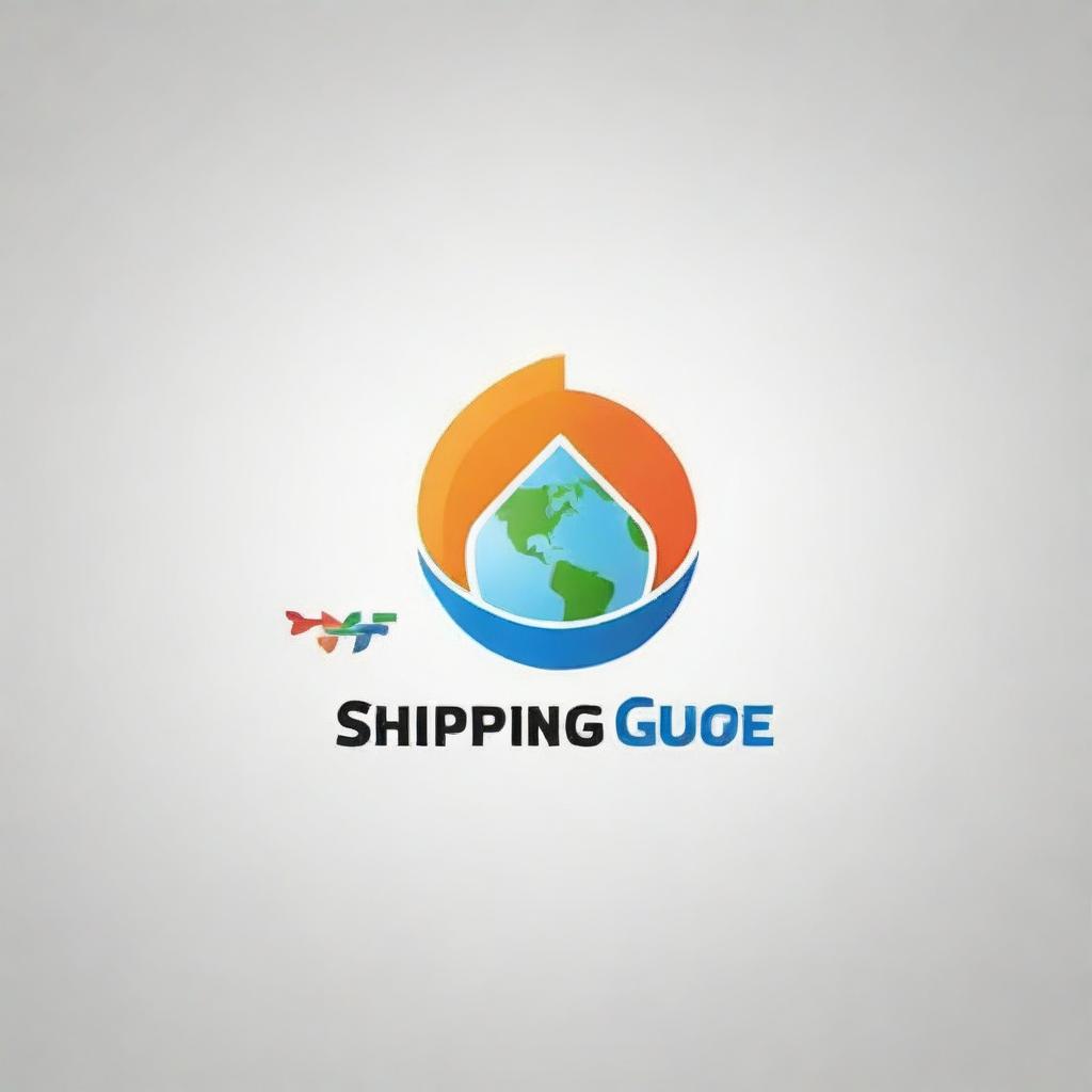 Create a logo for the mobile application of the shipping company ShippingGuide, which delivers goods all over the world