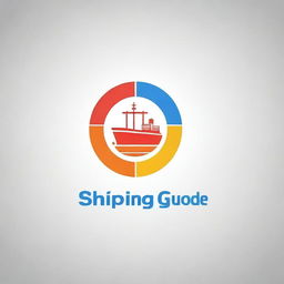 Create a logo for the mobile application of the shipping company ShippingGuide, which delivers goods all over the world