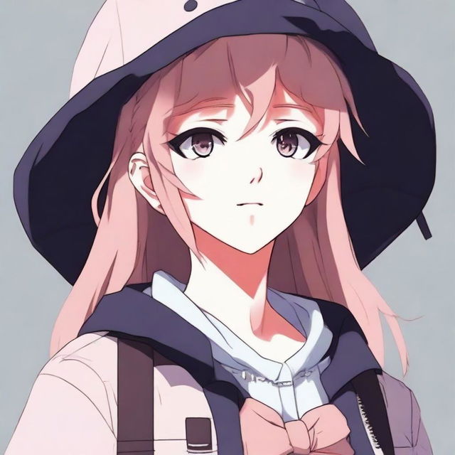 Create an image of a cool anime girl