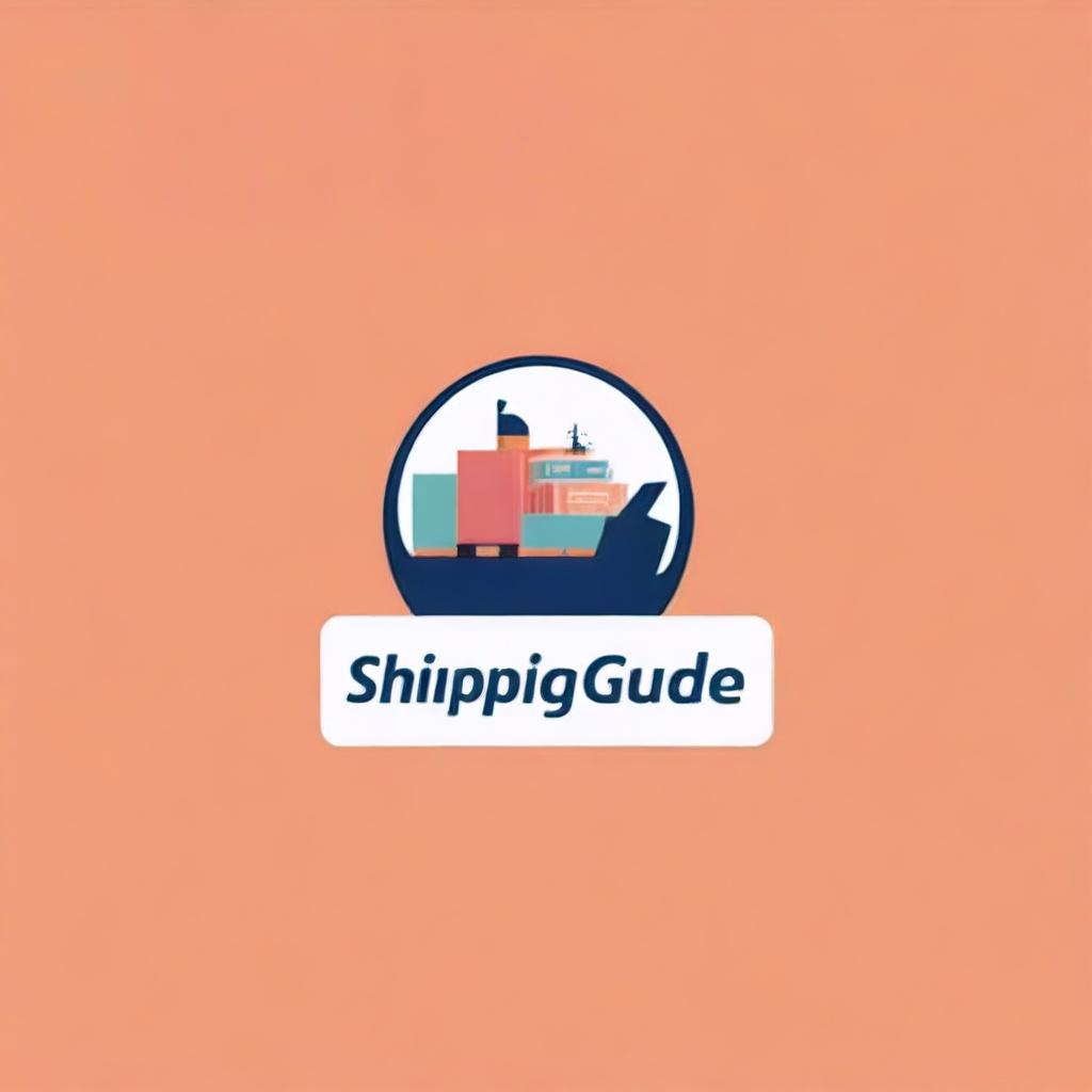 Create a logo for the mobile application of the shipping company ShippingGuide, which delivers goods all over the world