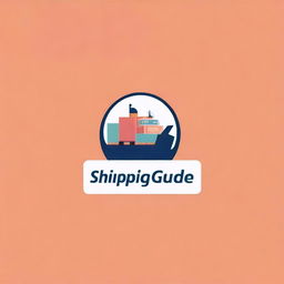 Create a logo for the mobile application of the shipping company ShippingGuide, which delivers goods all over the world