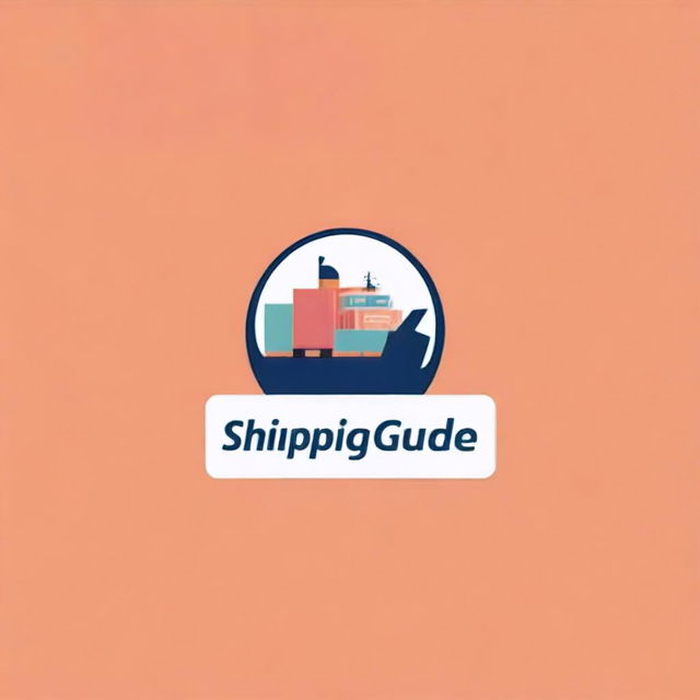 Create a logo for the mobile application of the shipping company ShippingGuide, which delivers goods all over the world