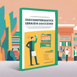 Book cover titled 'Guia Essencial para uma Inauguração de Loja de Sucesso' with subtitle 'Estratégias Práticas para Microempresários Brasileiros'