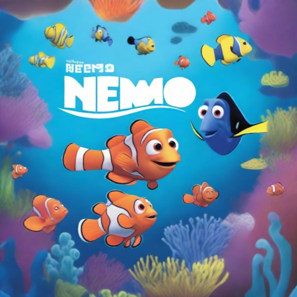 Create a poster inspired by the movie Finding Nemo, but replace the word 'Nemo' with 'Velek'