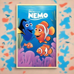 Create a poster inspired by the movie Finding Nemo, but replace the word 'Nemo' with 'Velek'