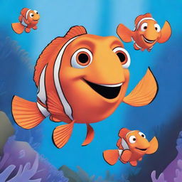 Create a poster inspired by the movie Finding Nemo, but replace the word 'Nemo' with 'Velek'