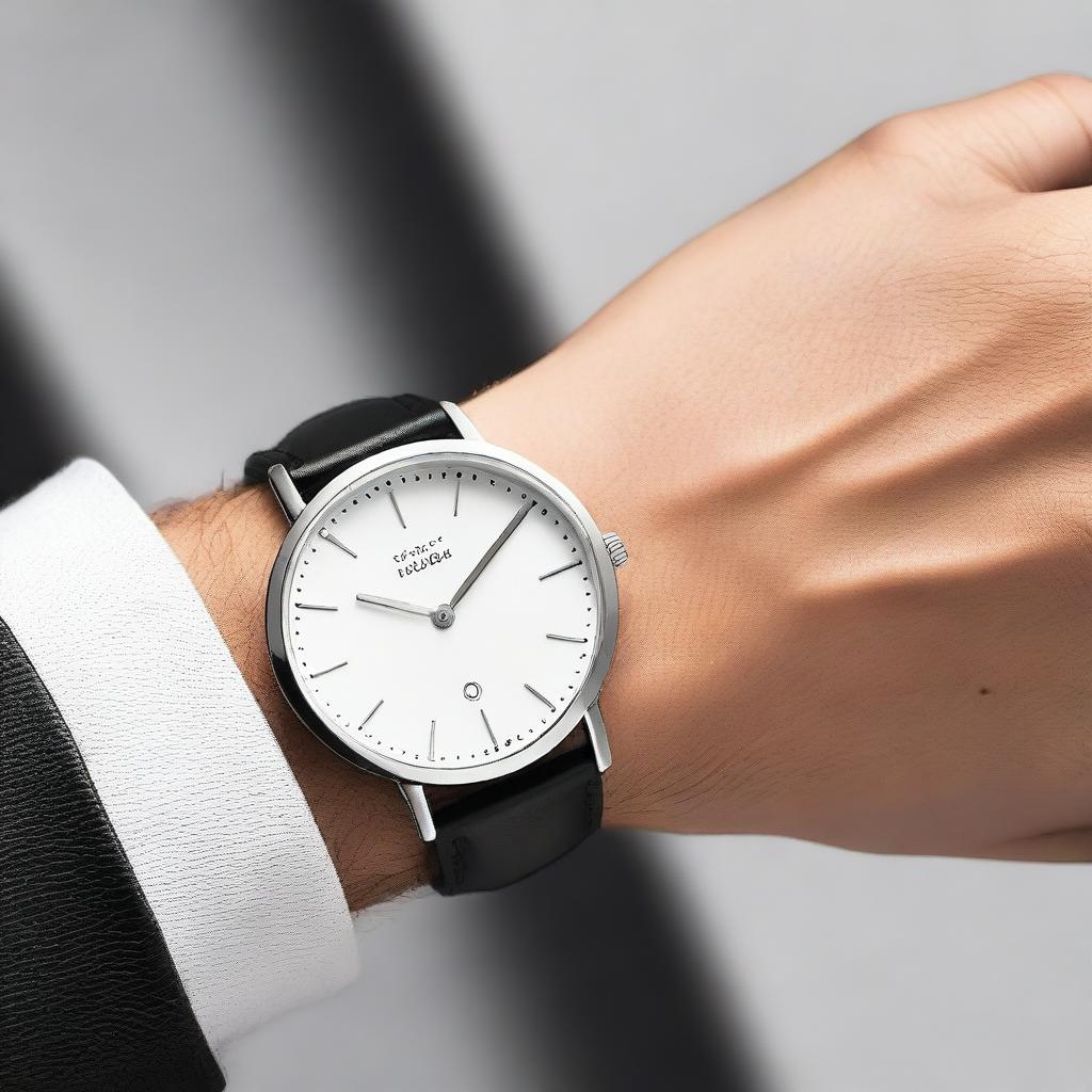 A sleek and modern wrist watch with the brand name 'TIMEMAKER' prominently displayed on the watch face