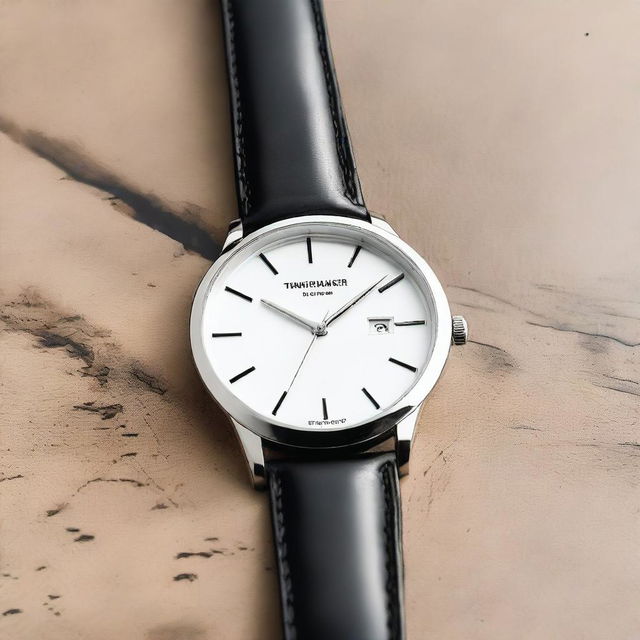 A stylish wrist watch with the brand name 'TIMEMAKER' clearly visible on the dial