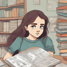 A detailed book cover illustration featuring a 15-year-old girl who is exploring her life and discovering that everything she knows is a lie