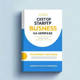 Create a professional and businesslike cover for a book titled '8 Key Steps For Starting your Business: An easy guide to developing a dynamic roadmap building your great idea into a successful business'