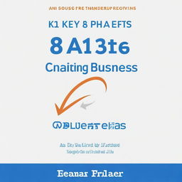 Create a book cover for '8 Key Steps For Starting your Business: An easy guide to developing a dynamic roadmap building your great idea into a successful business'