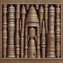 An intricate depiction of ancient Indian advanced technology