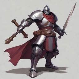 Create an image of a Warforged Dungeons & Dragons character, an inquisitor hunting down criminal mages