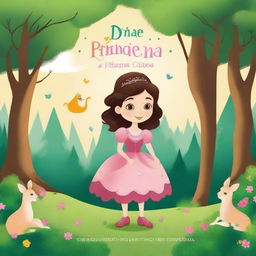 Create an ebook cover with the text 'As Crônicas da Princesa Maria Clara na Floresta Encantada Uma Aventura Inusitada de uma Princesa de 12 Anos'