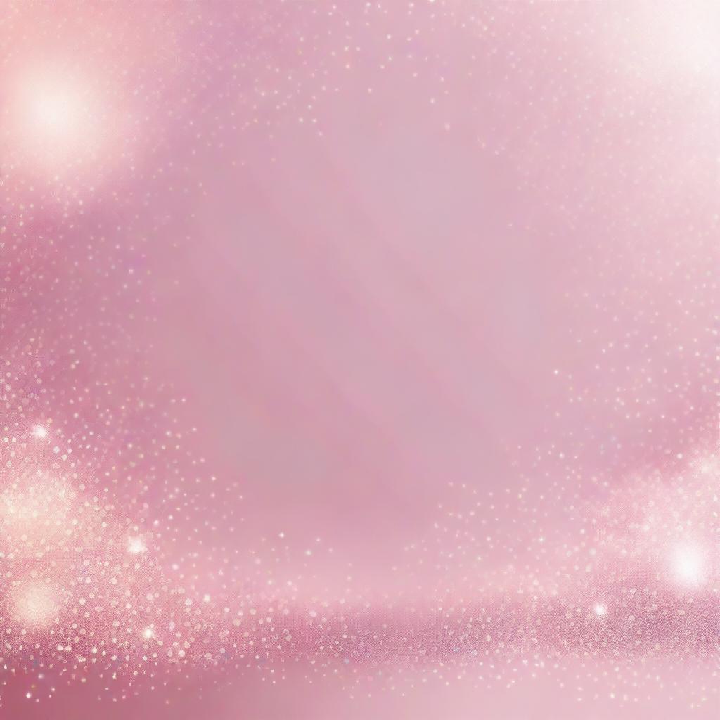 A light pink background with sparkles