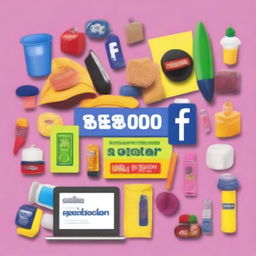 An advertisement image showing a variety of products being sold for just one dollar on Facebook