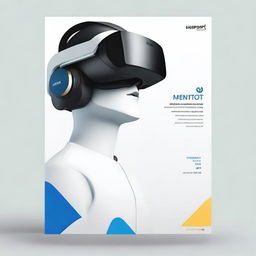 Une page de couverture de rapport de stage mettant en avant un casque VR high-tech