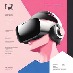 Une page de couverture de rapport de stage mettant en avant un casque VR high-tech