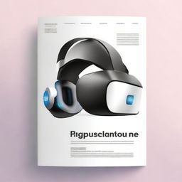 Une page de couverture de rapport de stage mettant en avant un casque VR high-tech