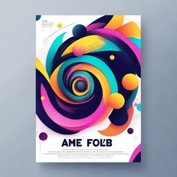 Create a visually striking poster featuring vibrant colors and dynamic composition