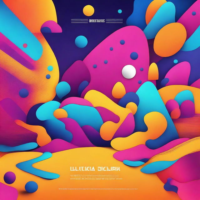 Create a visually striking poster featuring vibrant colors and dynamic composition