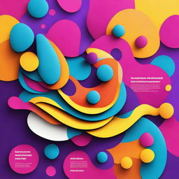 Create a visually striking poster featuring vibrant colors and dynamic composition