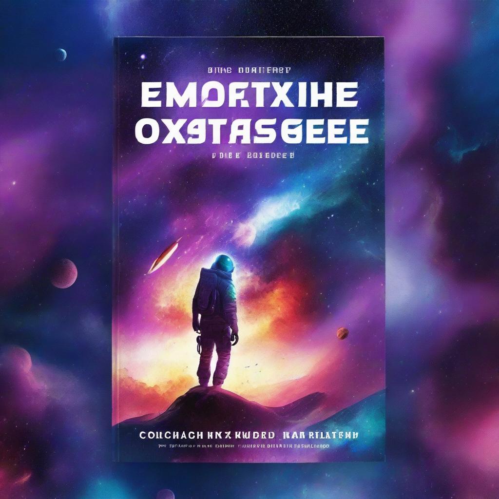 A galaxy-themed book cover titled 'Eine Galaktische Odyssee'