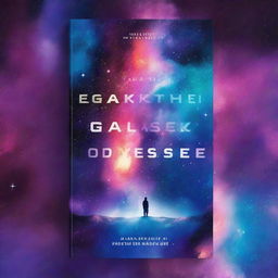 A galaxy-themed book cover titled 'Eine Galaktische Odyssee'