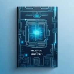 Create a technology-themed book cover featuring futuristic elements, circuit patterns, and a sleek, modern design