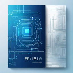 Create a technology-themed book cover featuring futuristic elements, circuit patterns, and a sleek, modern design