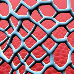 A detailed molecular structure of UiO-66 bipyramid Metal-Organic Frameworks (MOFs) surrounded by brush polymer