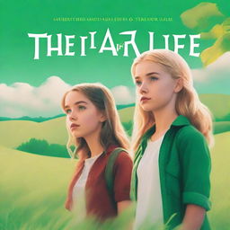 A book cover featuring a blond teen girl standing next to a brunette teen boy