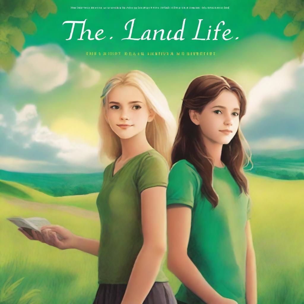 A book cover featuring a blond teen girl standing next to a brunette teen boy, both staring into the distance