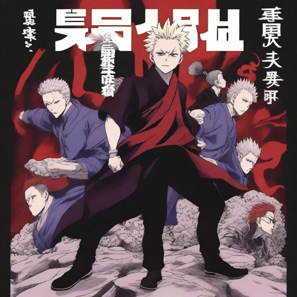 A book cover featuring characters from Jujutsu Kaisen, including Sukuna