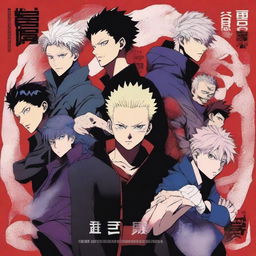 A book cover featuring characters from Jujutsu Kaisen, including Sukuna