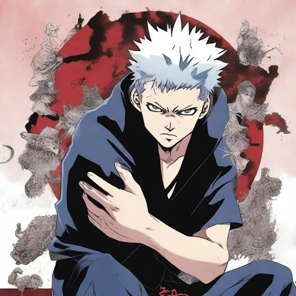 A book cover featuring characters from Jujutsu Kaisen, including Sukuna