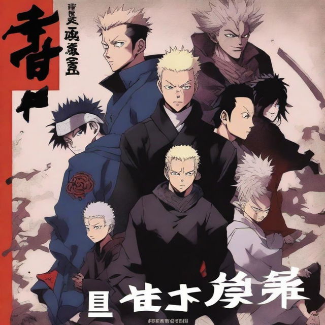 A book cover featuring characters from Jujutsu Kaisen, with a focus on Sukuna