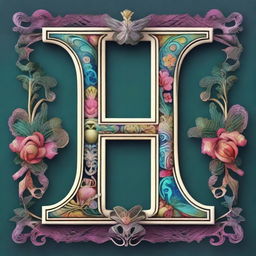 Generate an image featuring the letter 'H' as the main focus