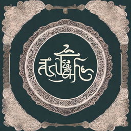 Create an image featuring the text 'Saathi Maya' in a beautiful and elegant font with intricate design elements