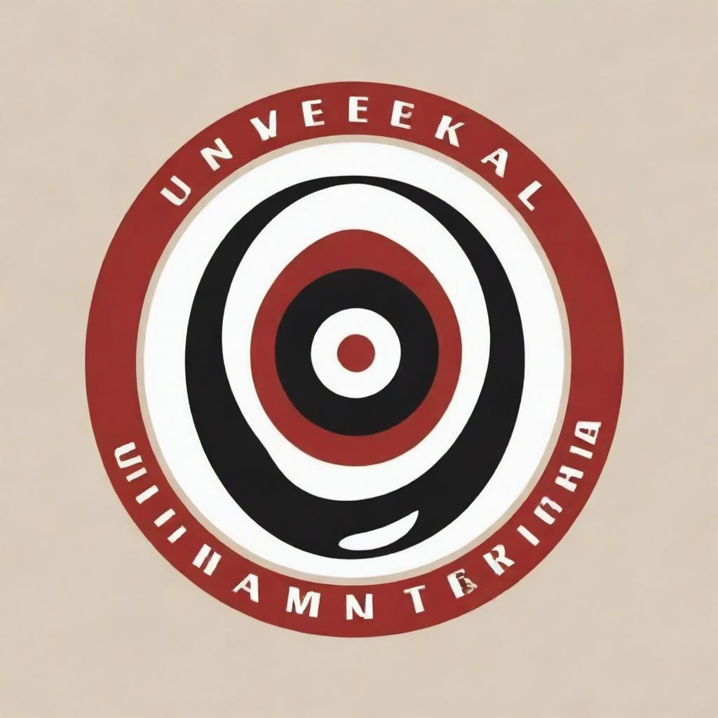 A stylish logo incorporating the Uchiha clan symbol from Naruto and a shopping cart. The words 'Universal Uchiha Mart' are displayed prominently within the logo.