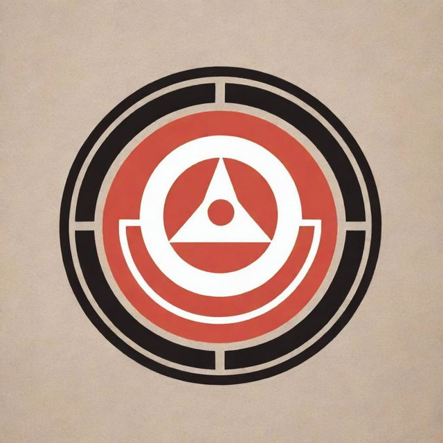 A stylish logo incorporating the Uchiha clan symbol from Naruto and a shopping cart. The words 'Universal Uchiha Mart' are displayed prominently within the logo.