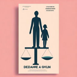 Design a cover page that visually represents gender inequality