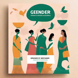 Design a cover page that visually represents gender inequality