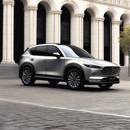 A concept image of a Mazda Flair Crossover with design elements inspired by the Mazda CX-50